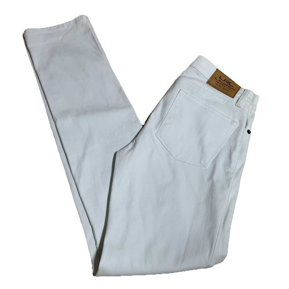 LRL Lauren Jeans Co. Ralph Lauren Women's 4 White‎ Jeans Classic Straight 28x33